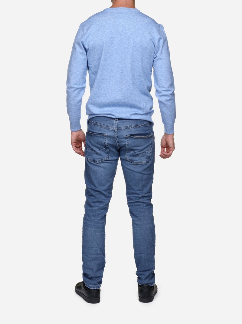 Elegante trui met V-hals - Yves Enzo Blauw - Kiabi