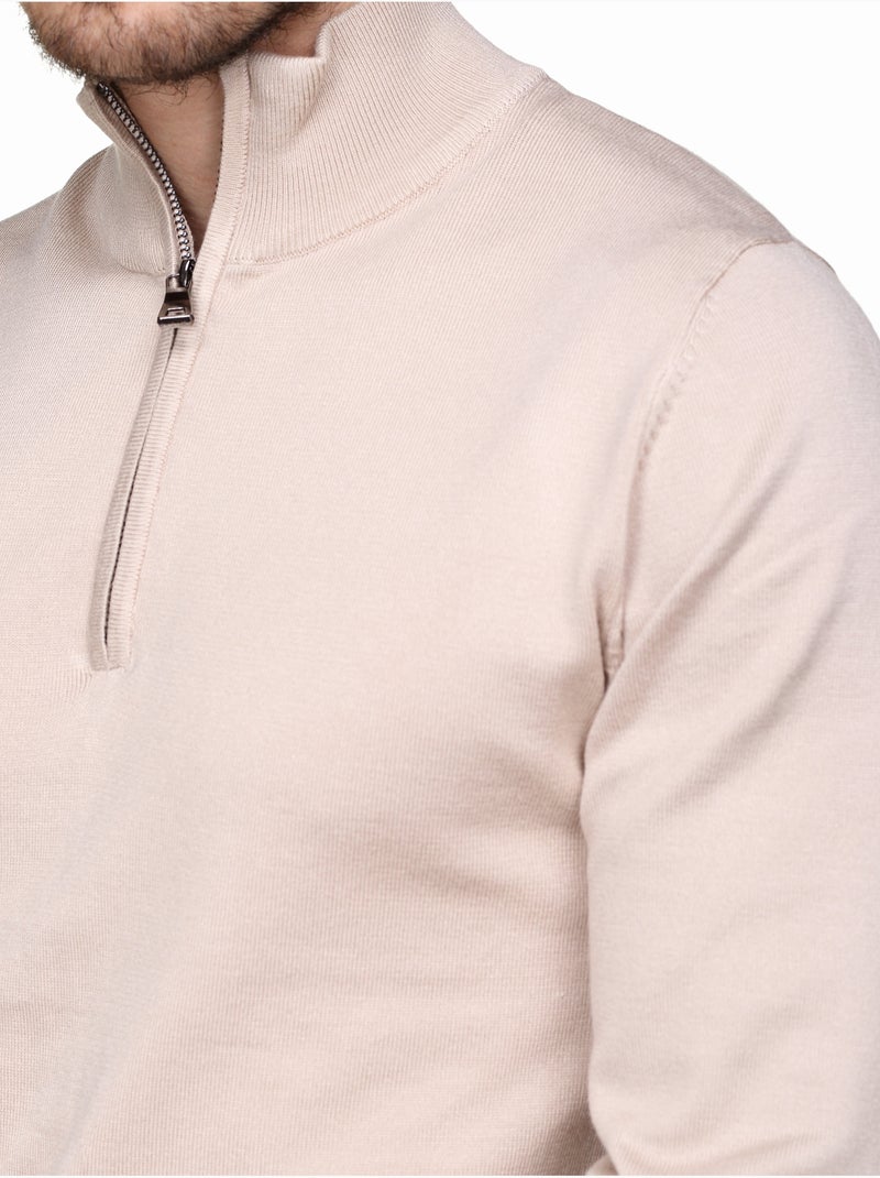 Elegante trui met vrachtwagenchauffeurskraag - Frilivin Abrikoos - Kiabi