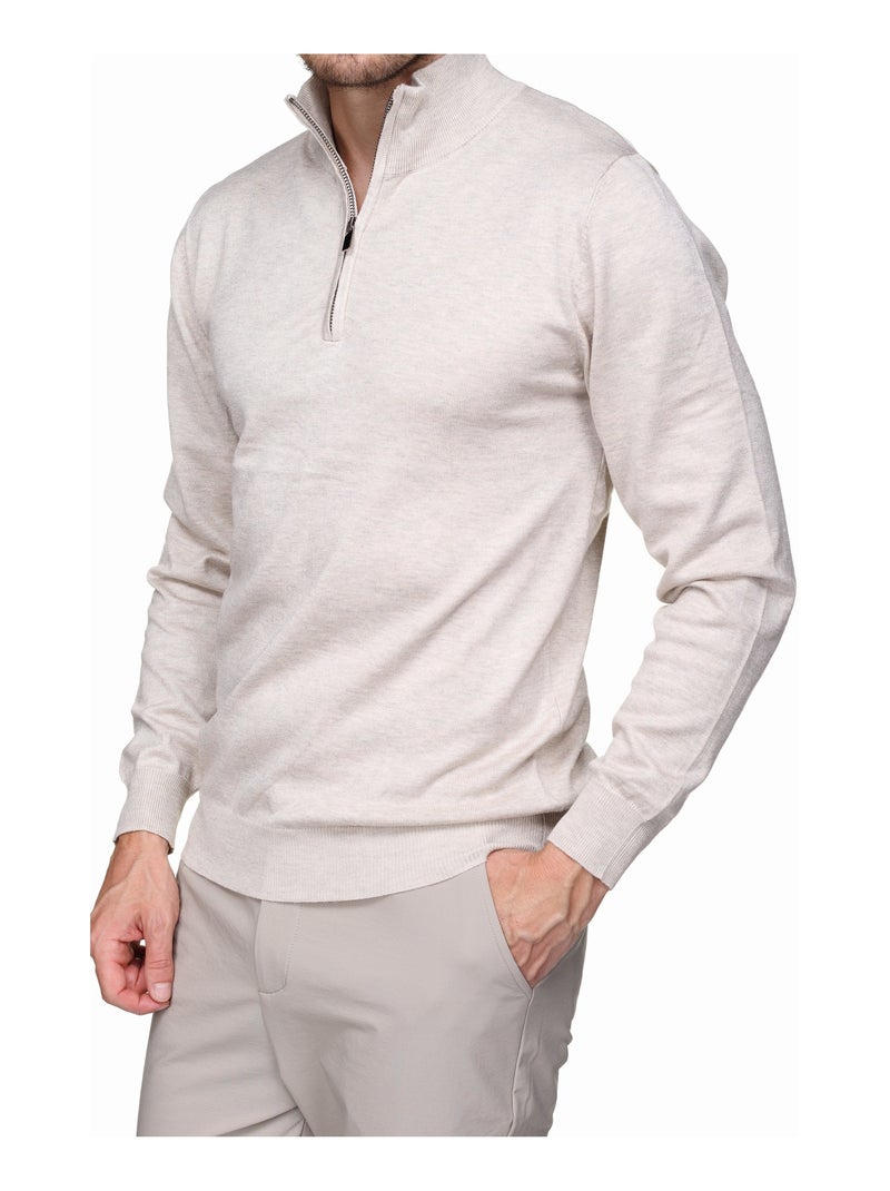 Elegante trui met vrachtwagenchauffeurskraag - Frilivin Crème - Kiabi