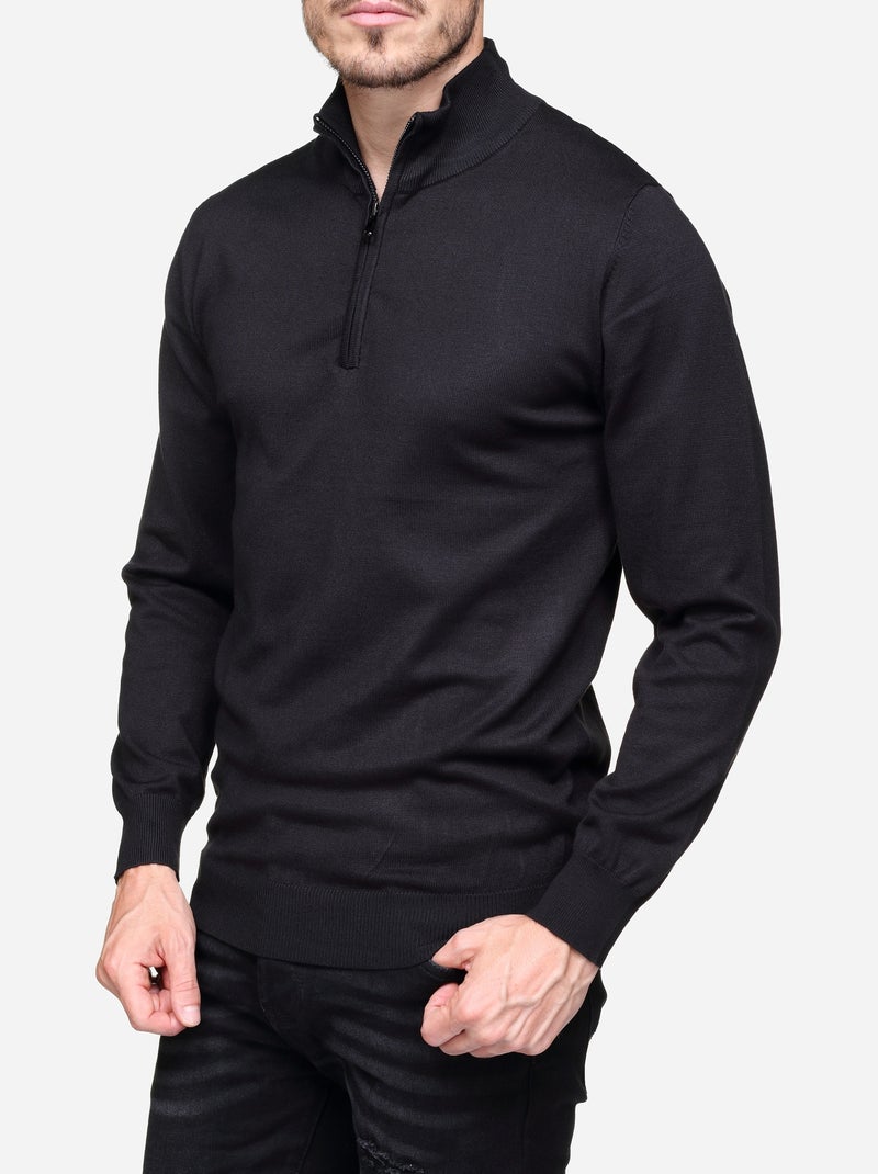 Elegante trui met vrachtwagenchauffeurskraag - Frilivin Grijs - Kiabi