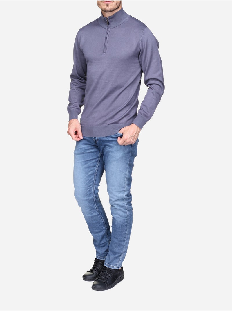Elegante trui met vrachtwagenchauffeurskraag - Frilivin Indigo - Kiabi