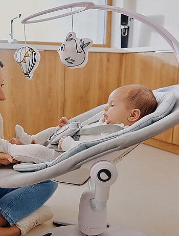 Elektrische 360° babyschommel LIONELO Bella – Lichtgewicht – 12 melodieën – 6 standen