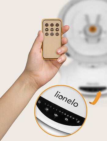Elektrische 360° babyschommel LIONELO Bella – Lichtgewicht – 12 melodieën – 6 standen