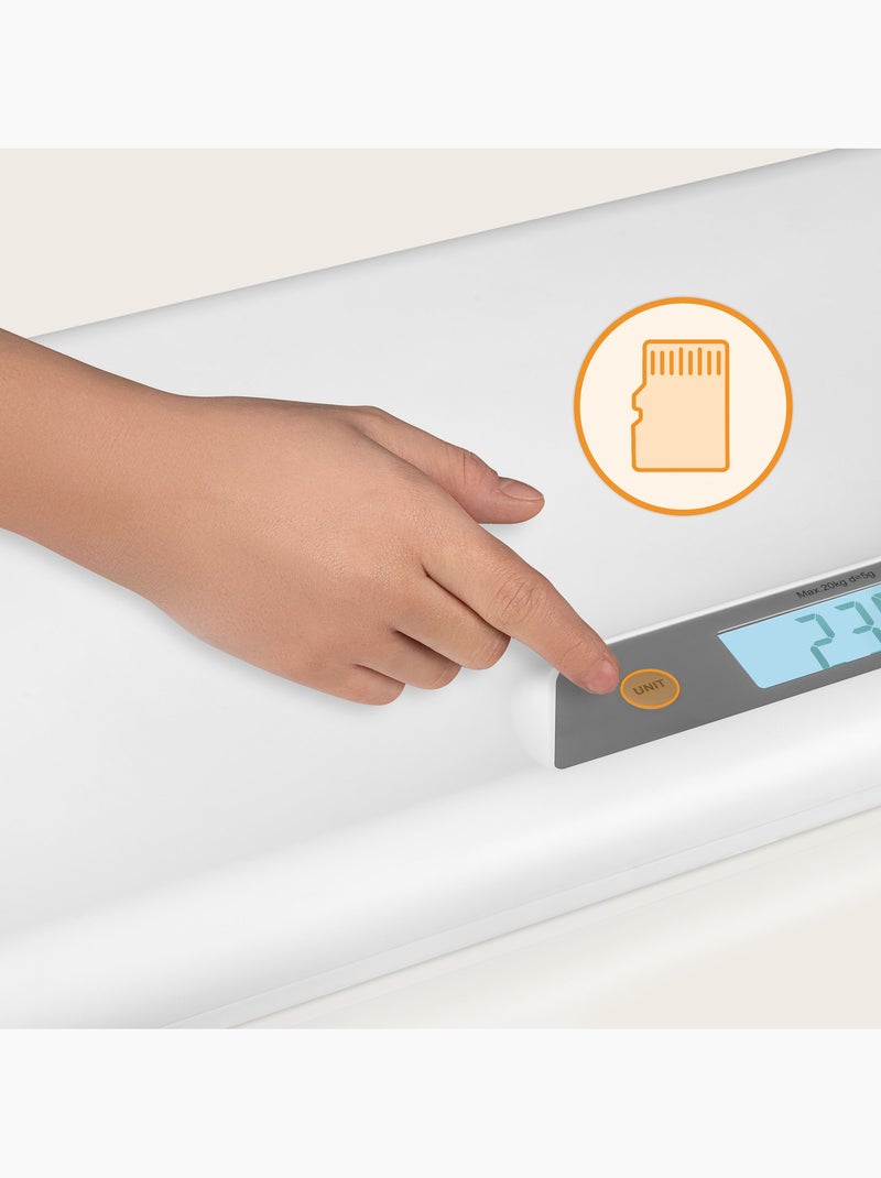 Elektronische babyweegschaal LIONELO – Tot 20 kg – Tarrafunctie – Geheugen van de laatste meting Wit - Kiabi