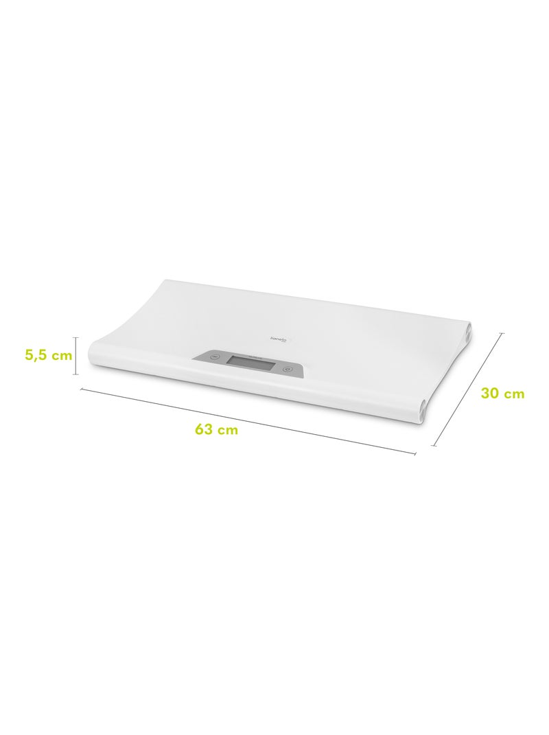 Elektronische babyweegschaal LIONELO – Tot 20 kg – Tarrafunctie – Geheugen van de laatste meting Wit - Kiabi