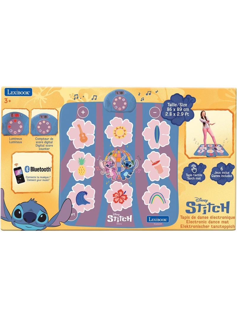 Elektronische, bluetooth en lichtgevende dansmat stitch met 6 spelmodi Blauw - Kiabi