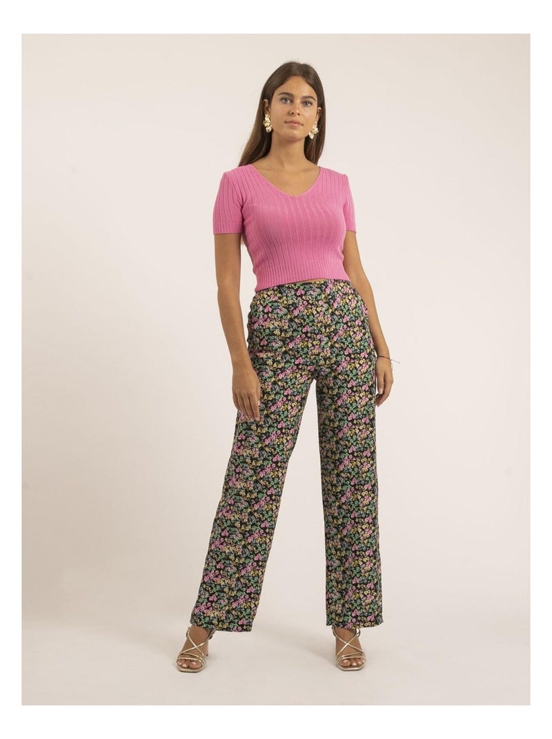 Elfrea broek met patroon Zwart - Kiabi
