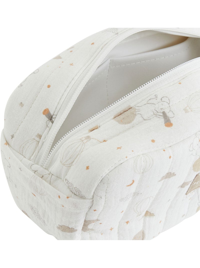 Eliah baby toilettas van katoenen gaas. Ecru - Kiabi