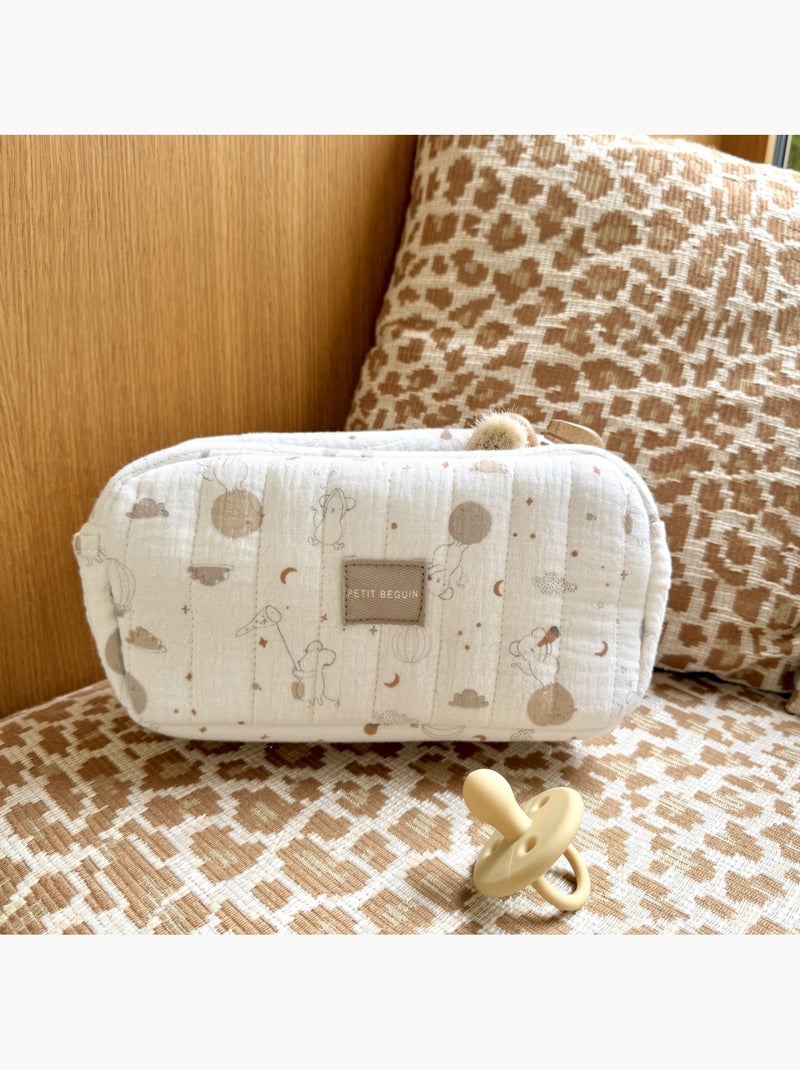 Eliah baby toilettas van katoenen gaas. Ecru - Kiabi