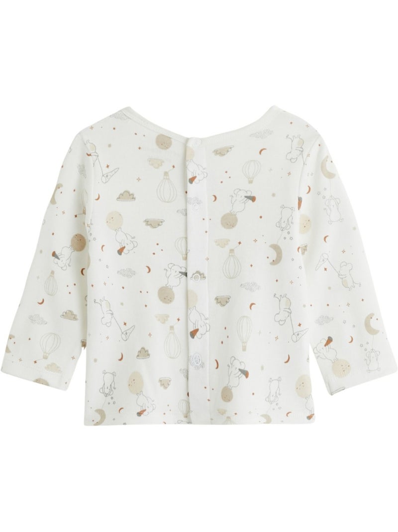 Eliah babyfluwelen tuinbroek en t-shirt set Bruin - Kiabi