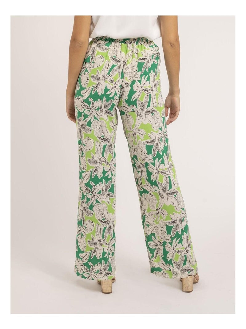 Elienor broek met patroon Groen - Kiabi