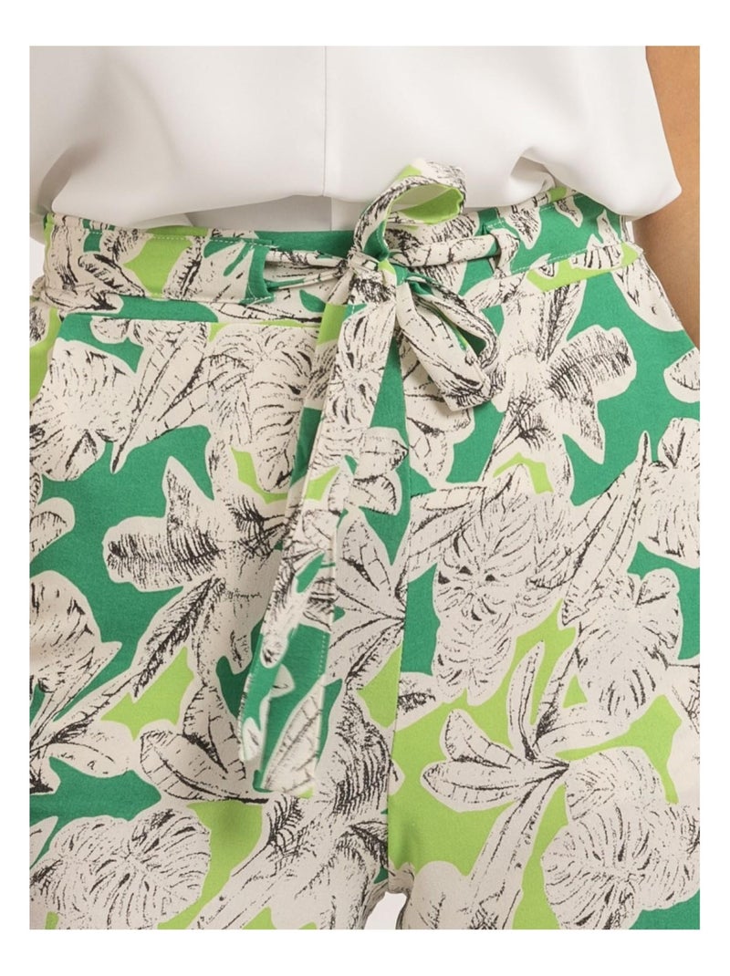 Elienor broek met patroon Groen - Kiabi