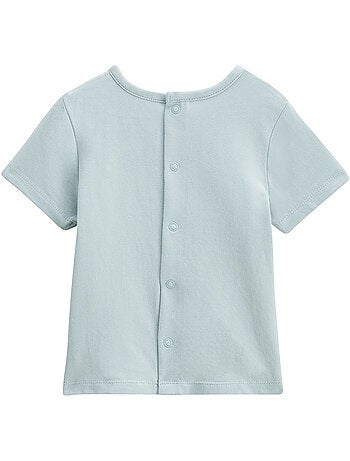 Elio baby set: t-shirt en short van katoenen gaas.