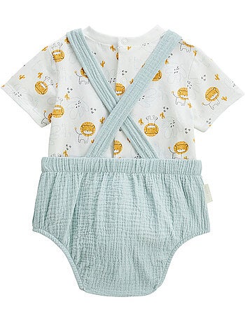 Elio babyoveralls en katoenen gaas t-shirt set
