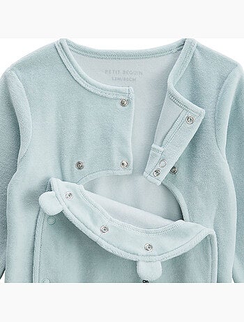 Elio babyvelours pyjama met brugopening