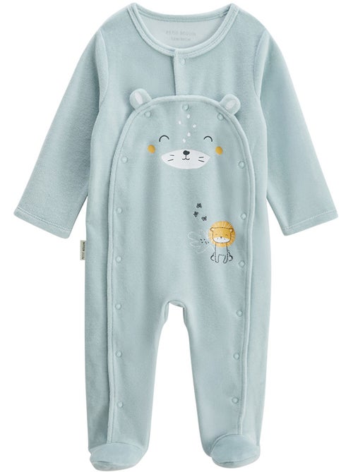 Elio babyvelours pyjama met brugopening - Kiabi