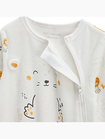 Elio babyvelours pyjama met ritssluiting