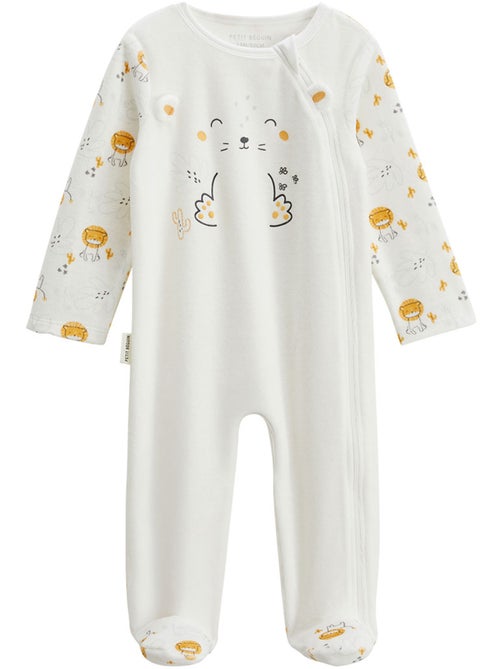 Elio babyvelours pyjama met ritssluiting - Kiabi