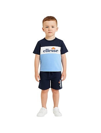 Ellesse - Ensemble 3 pièces t-shirt manches courtes short et sac à imprimé