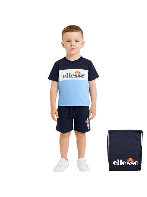 Ellesse - Ensemble 3 pièces t-shirt manches courtes short et sac à imprimé - Kiabi