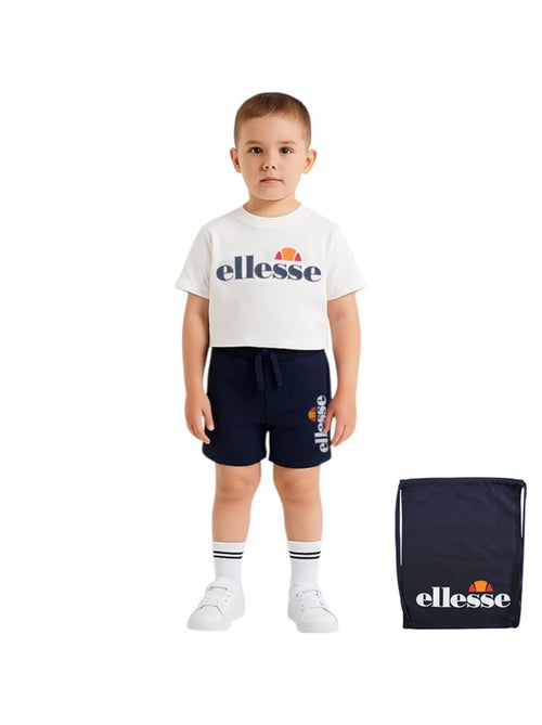 Ellesse - Ensemble 3 pièces t-shirt manches courtes short et sac à imprimé - Kiabi