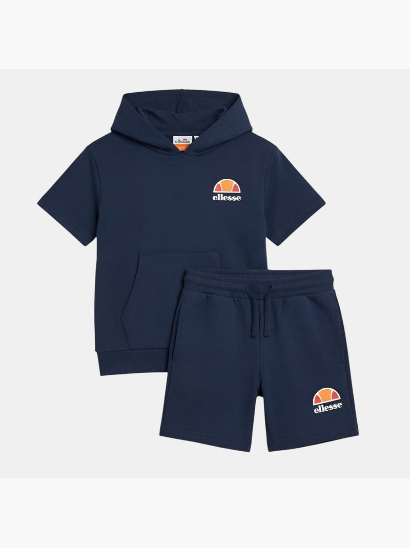 Ellesse - Ensemble t-shirt capuche et short garçon à imprimé Bleu marine - Kiabi