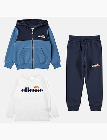Ellesse - Ensemble t-shirt manches courtes veste capuche et pantalon jogging 3 pièces garçon
