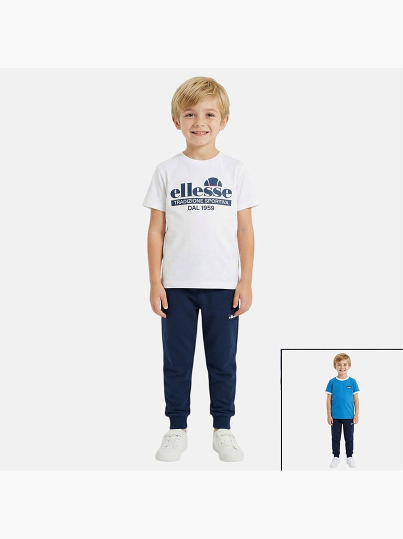 Ellesse - lot de 2 t-shirts manches courtes et pantalon de jogging Blanc - Kiabi