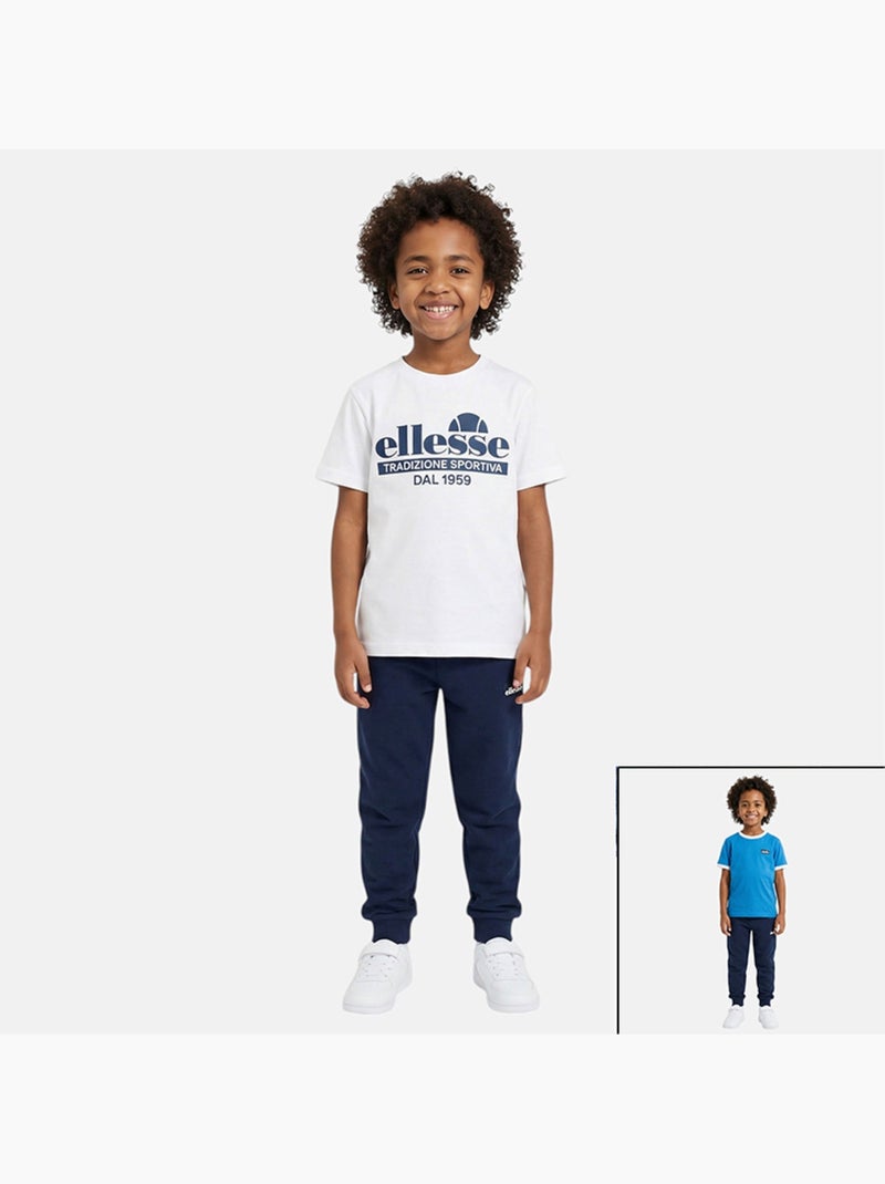 Ellesse - lot de 2 t-shirts manches courtes et pantalon de jogging Blanc - Kiabi