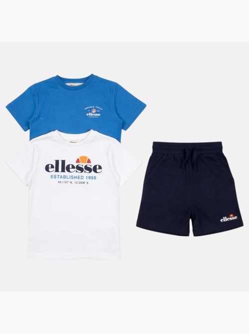 Ellesse - lot de 2 t-shirts manches courtes et short - Kiabi Ellesse - lot de 2 t-shirts manches courtes et short - Kiabi