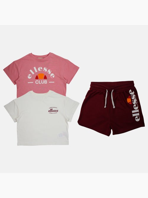 Ellesse - lot de 2 t-shirts manches courtes et short - Kiabi