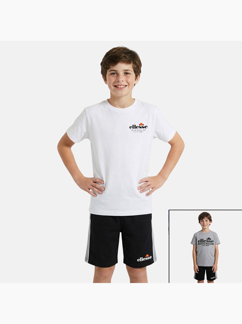 Ellesse - lot de 2 t-shirts manches courtes et short Noir - Kiabi