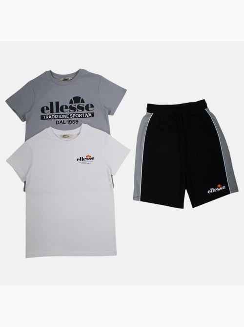 Ellesse - lot de 2 t-shirts manches courtes et short - Kiabi