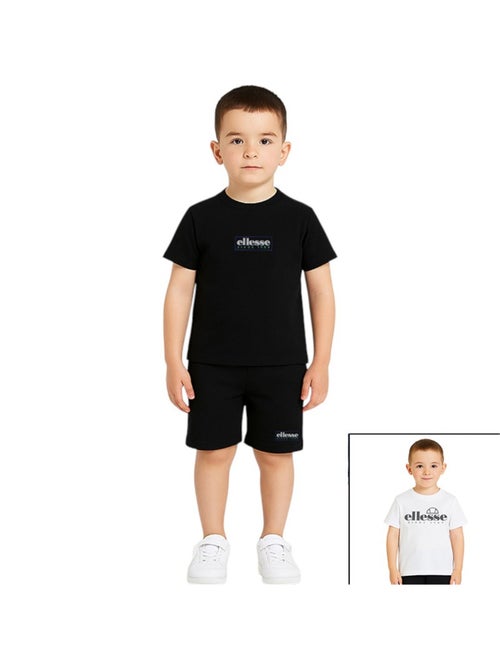 Ellesse - Pack 2 T-shirts en 1 short jongen bedrukt - Kiabi Ellesse - Pack 2 T-shirts en 1 short jongen bedrukt - Kiabi