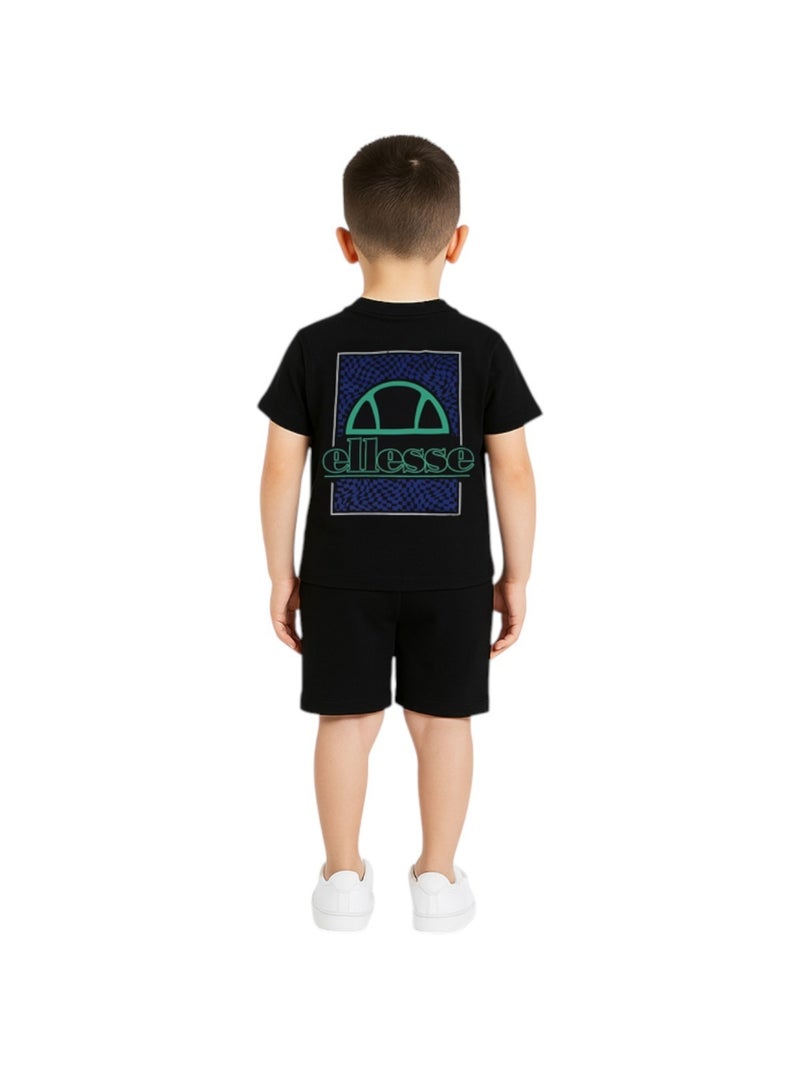Ellesse - Pack 2 T-shirts en 1 short jongen bedrukt Zwart - Kiabi