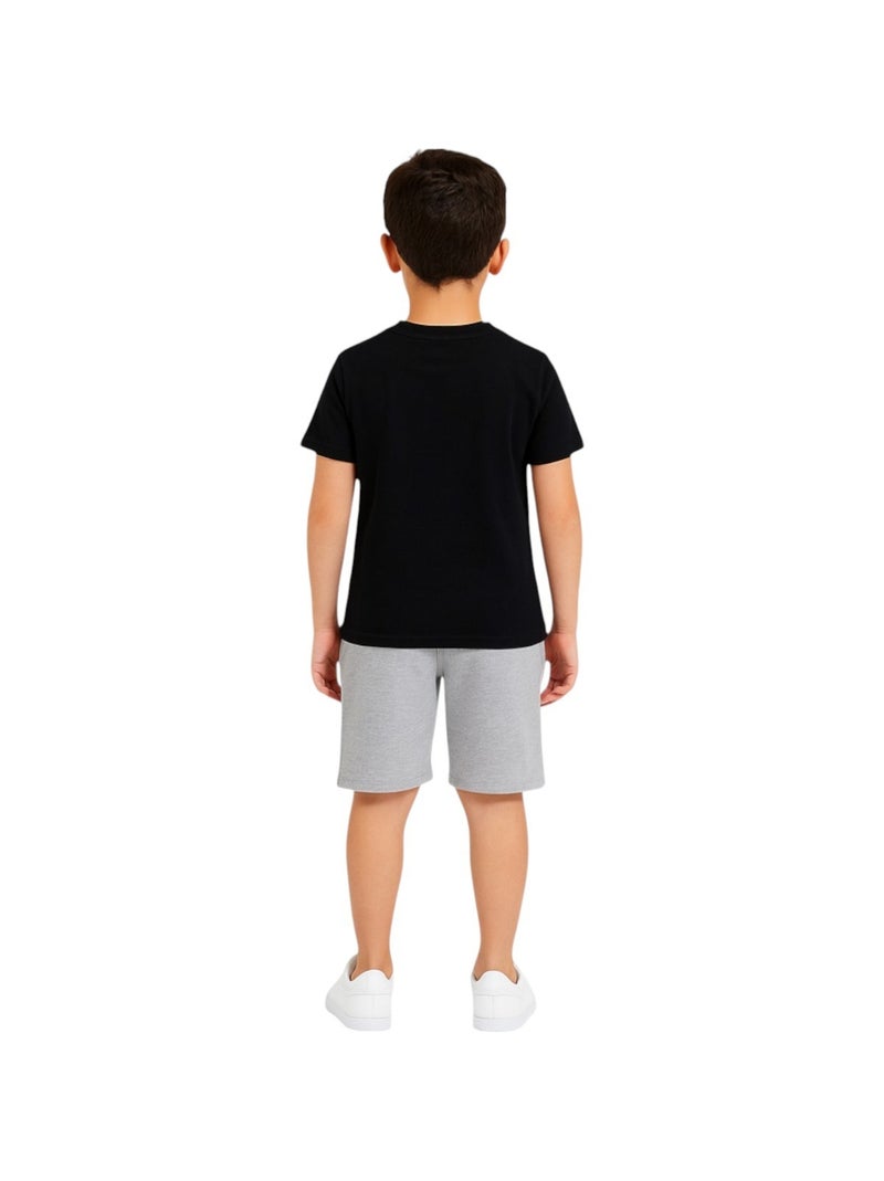 Ellesse - Pack 2 T-shirts en short jongen bedrukt Zwart - Kiabi
