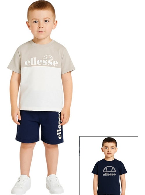 Ellesse - Pack 2 t-shirts et 1 short garçon à imprimé - Kiabi