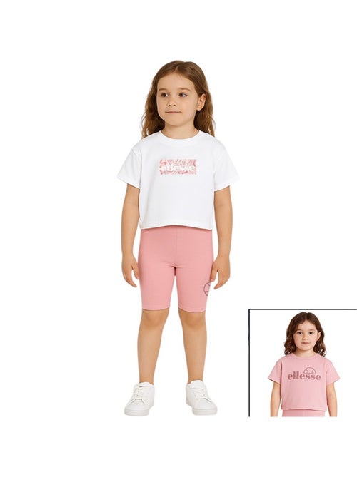 Ellesse - Pack 2 t-shirts et short cycliste fille ? imprim? - Kiabi Ellesse - Pack 2 t-shirts et short cycliste fille ? imprim? - Kiabi