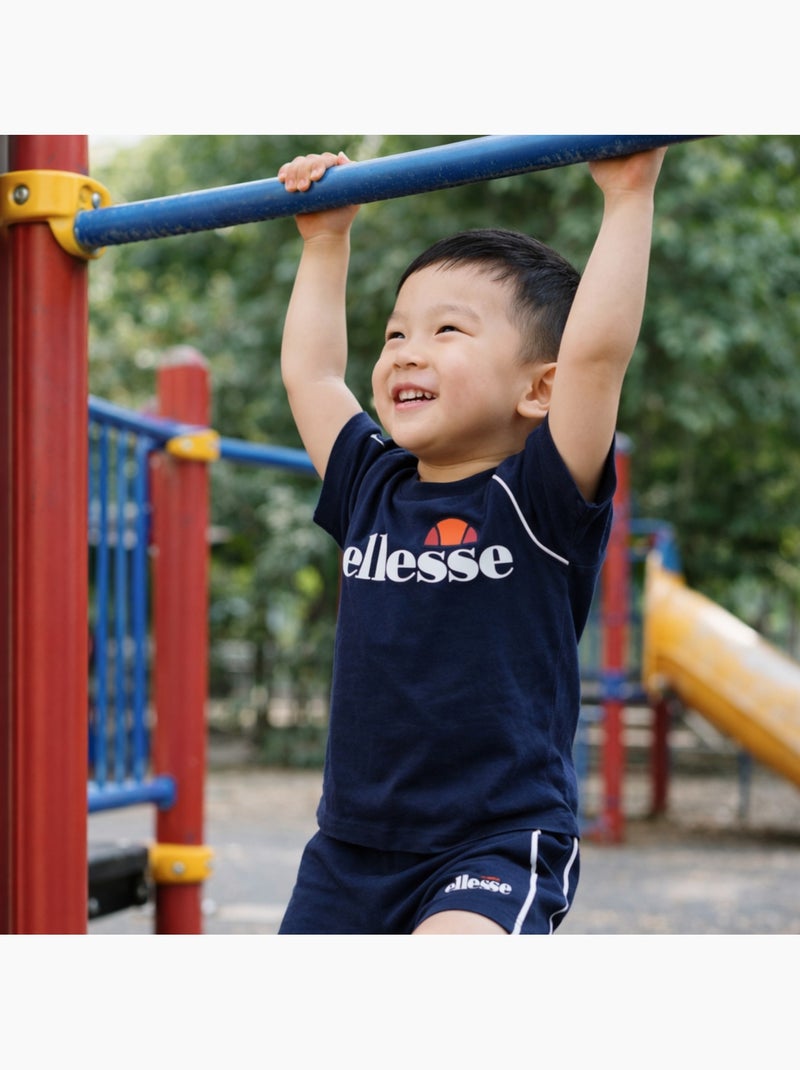 Ellesse - Pack van 2 T-shirts en short  jongen Marineblauw - Kiabi
