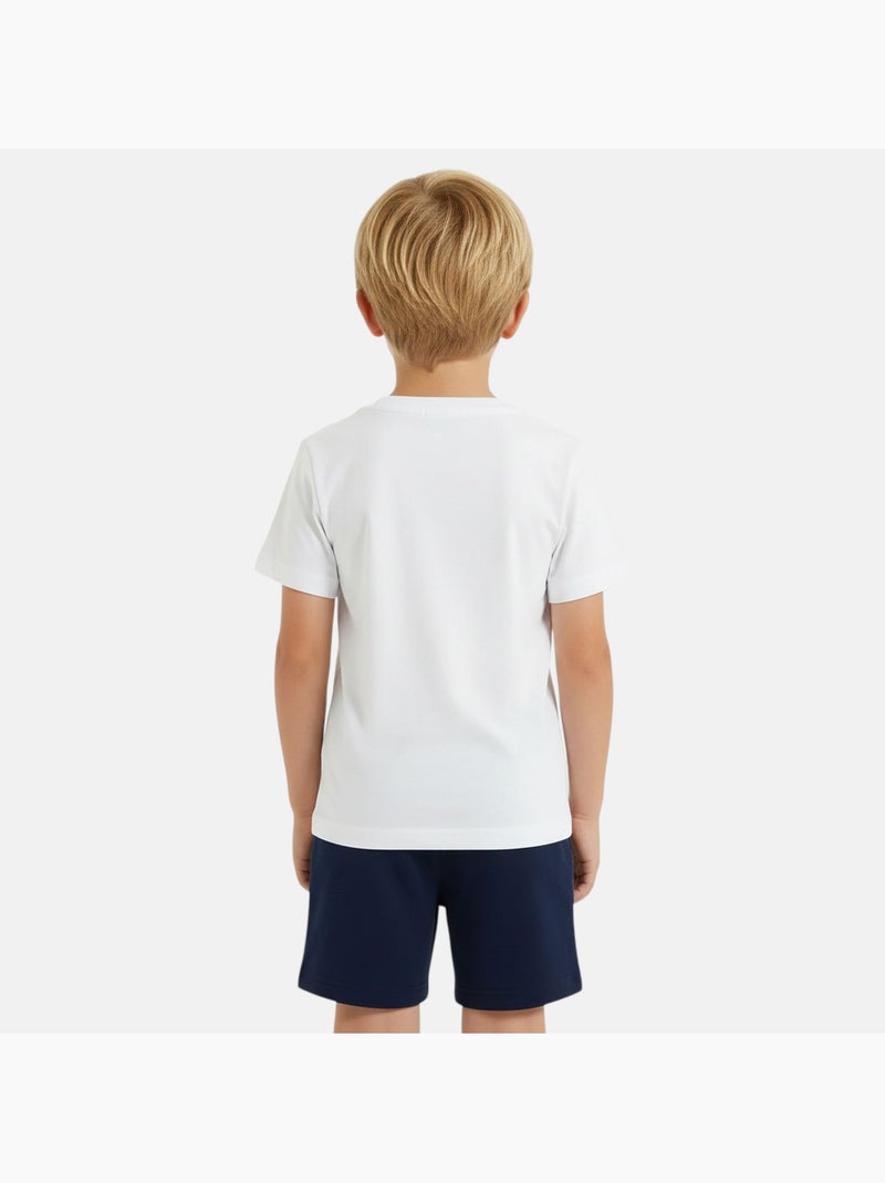 Ellesse - Pack van 2 T-shirts en short  jongen Marineblauw - Kiabi