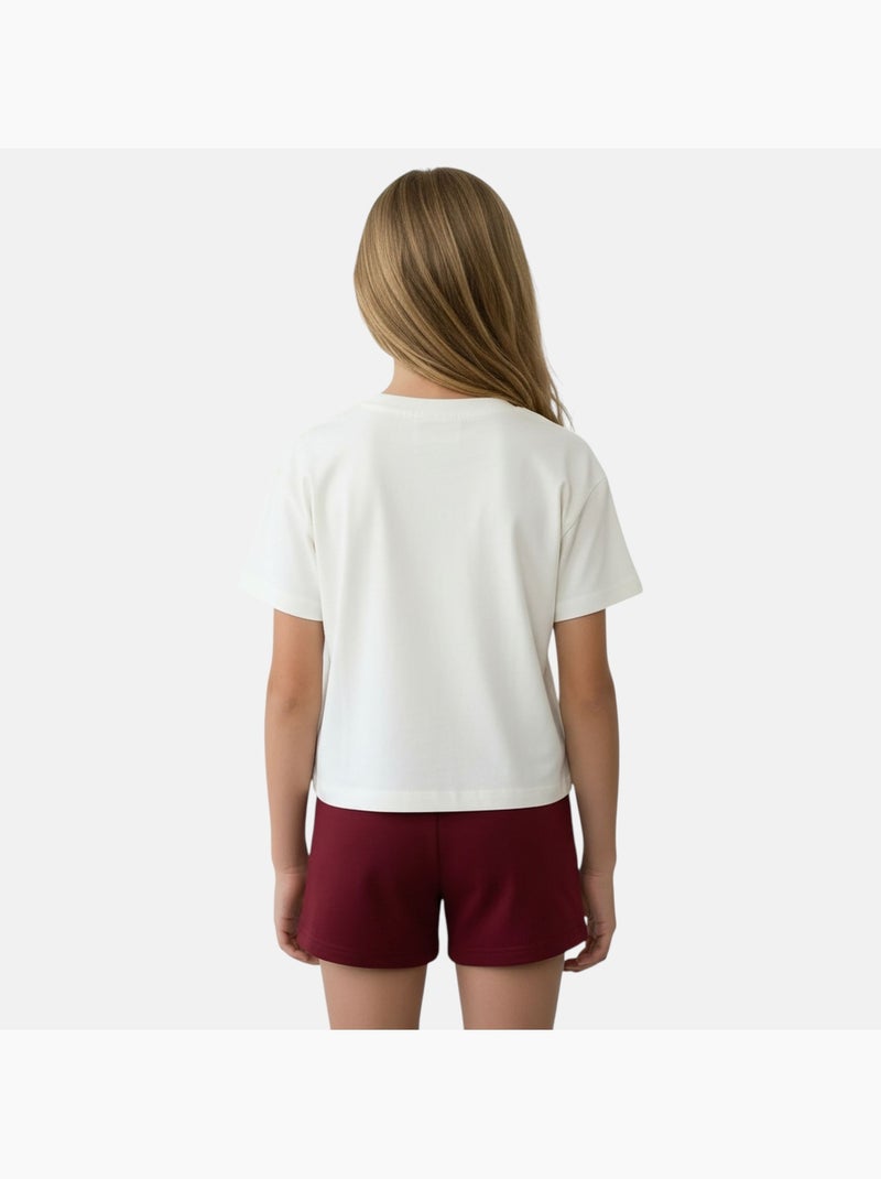 Ellesse - Pack van 2 T-shirts en short  meisje Bordeaux - Kiabi