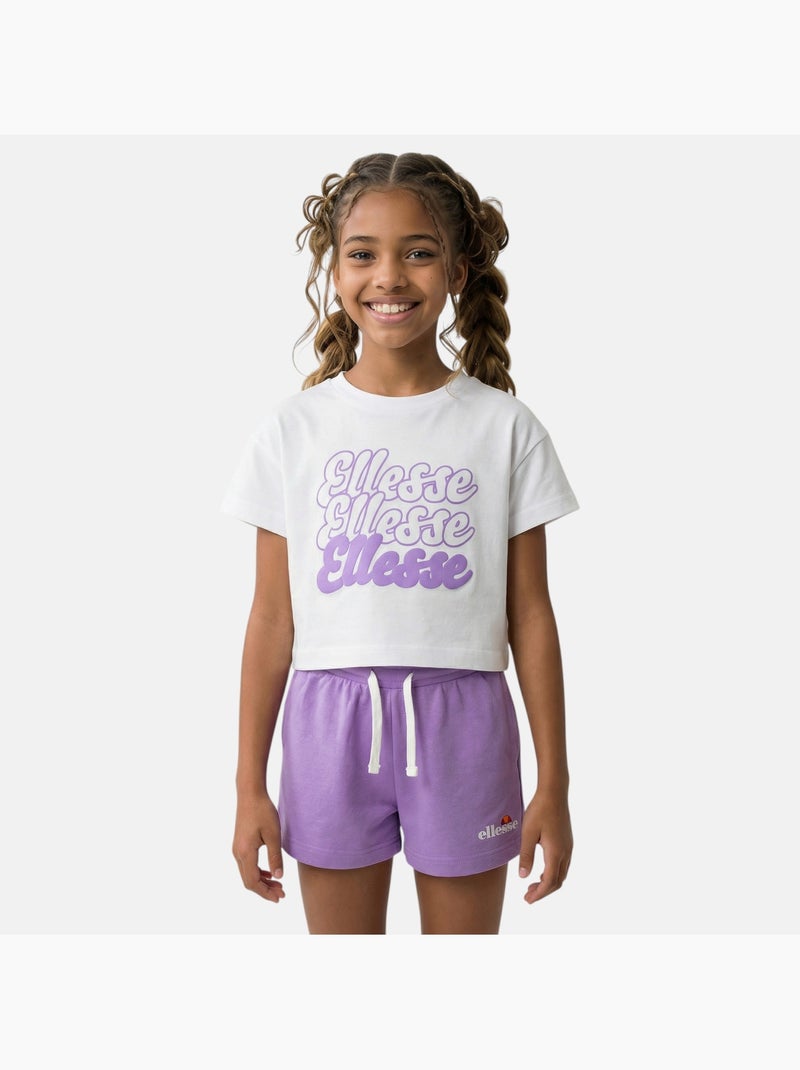 Ellesse - Pack van 2 T-shirts en short  meisje Paars - Kiabi