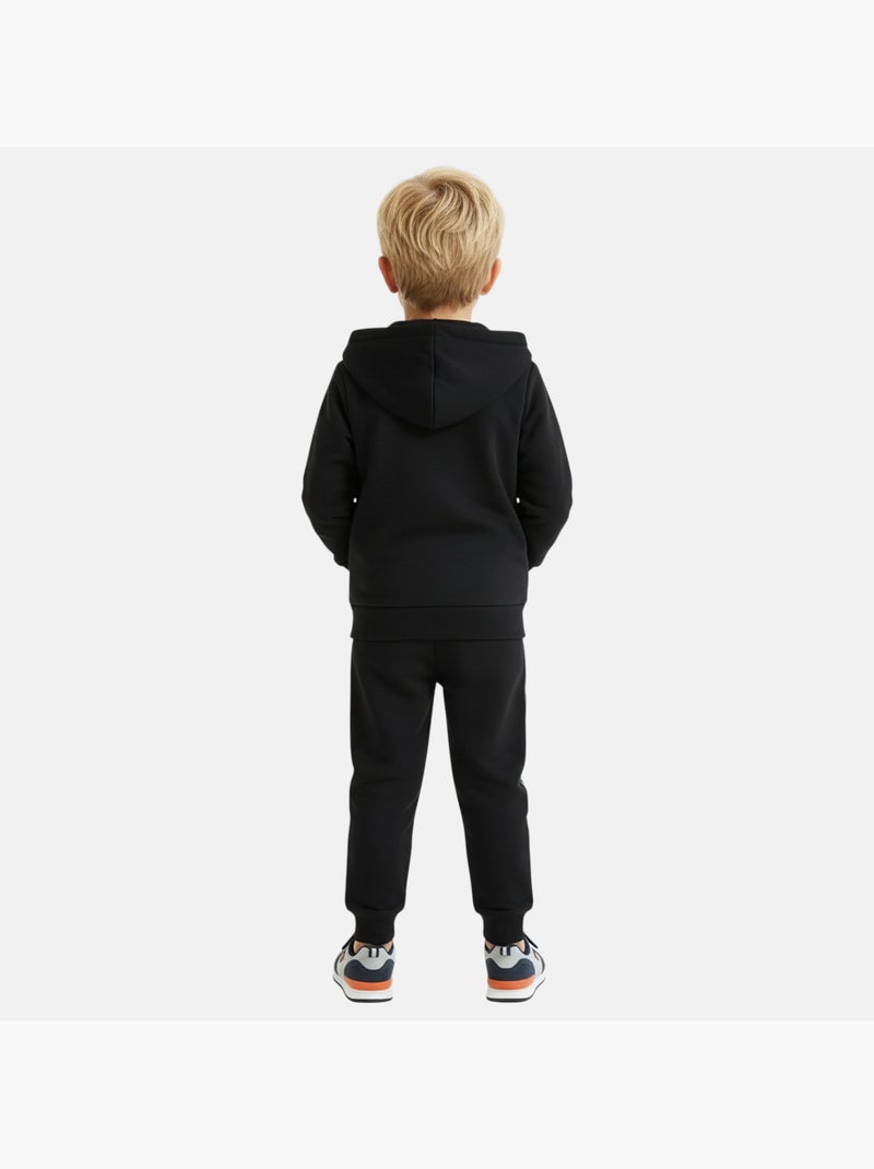 Ellesse - Set 3-delig T-shirt korte mouwen, jas met capuchon en joggingbroek jongen bedrukt Zwart - Kiabi