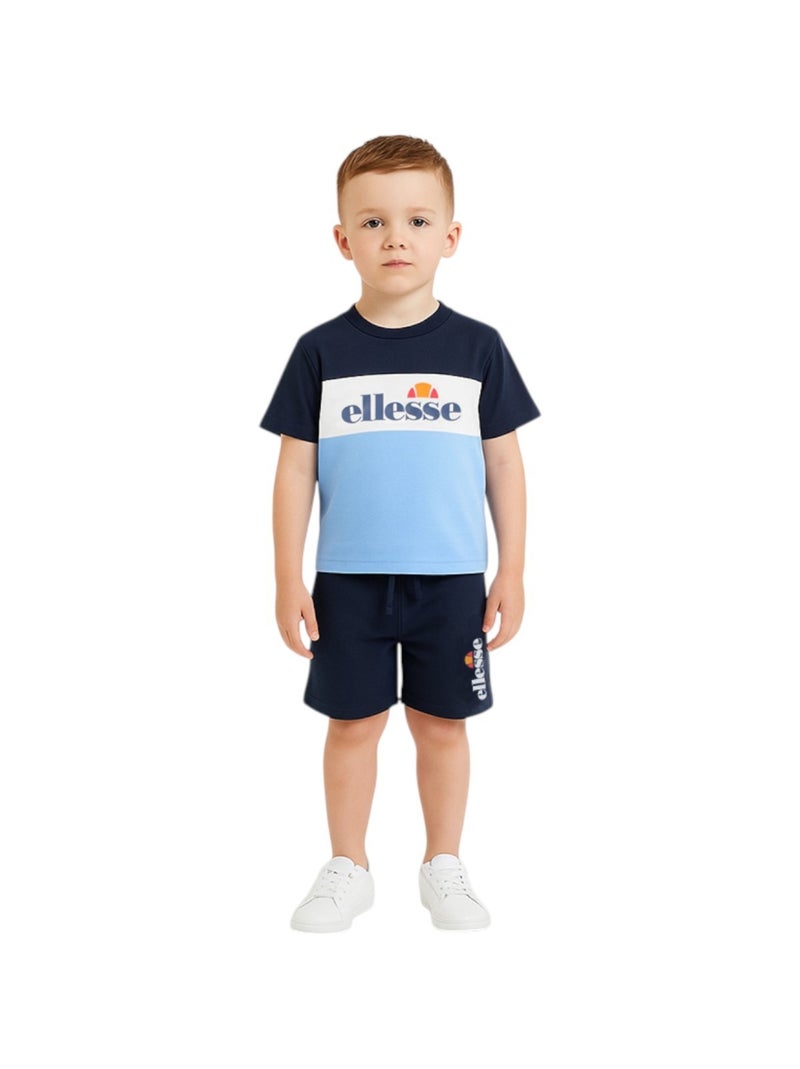 Ellesse - Set 3-delig T-shirt korte mouwen, short en tas bedrukt Blauw - Kiabi
