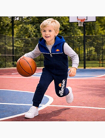 Ellesse - Set T-shirts en broek met gewatteerde jas bedrukt