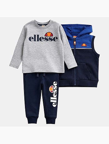 Ellesse - Set T-shirts en broek met gewatteerde jas bedrukt