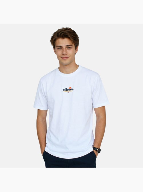 Ellesse - t-shirt manches courtes, col rond et détails brodés - Kiabi