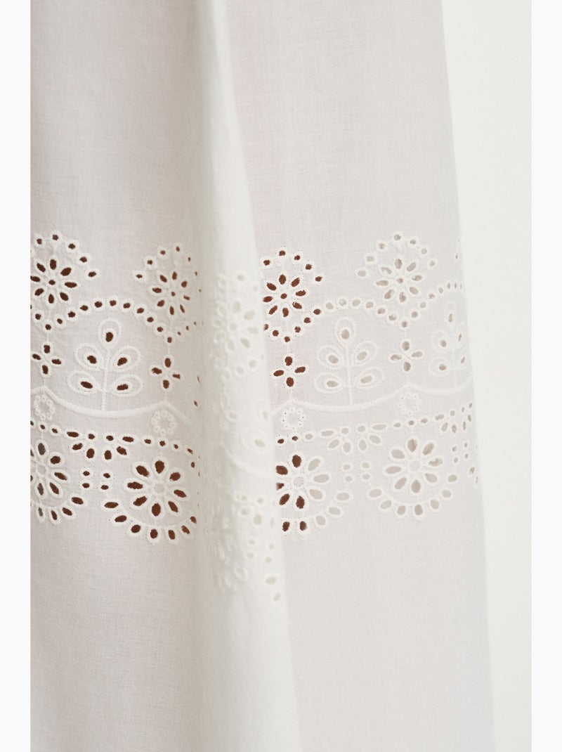 Elliot broek met bloemenprint penti Wit - Kiabi