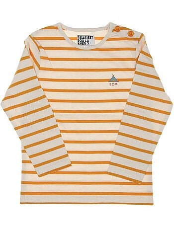 Eloris gestreept geel kinder t-shirt van eom