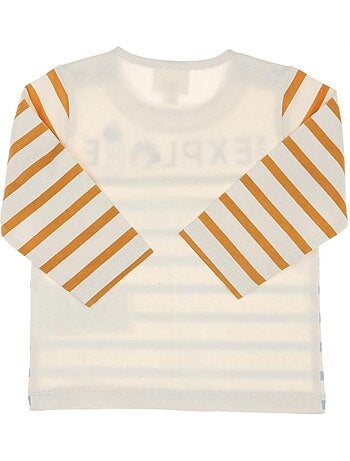 Elorisa gestreepte blauwe t-shirt voor kinderen